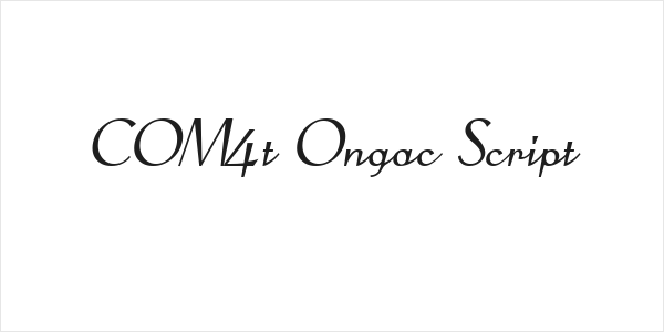 COM4t Ongac Script Logo