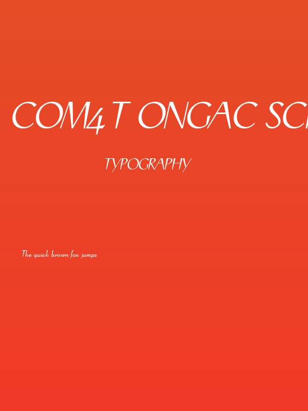 COM4t Ongac Script Poster