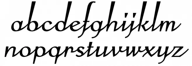 COM4t Ongac Script Schriftart Kleinbuchstaben