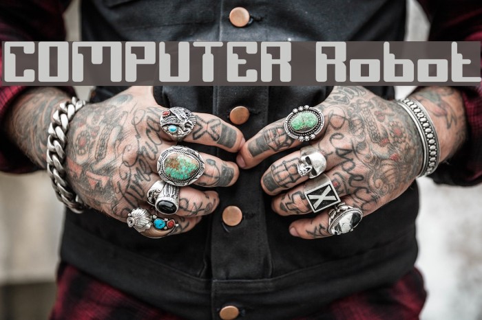 COMPUTER Robot Font examples
