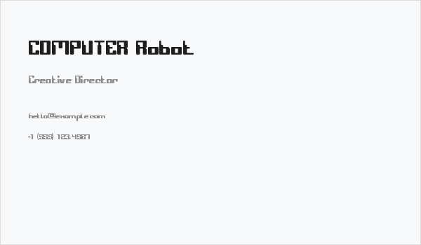 COMPUTER Robot Business Card