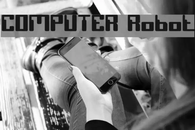 COMPUTER Robot Font examples