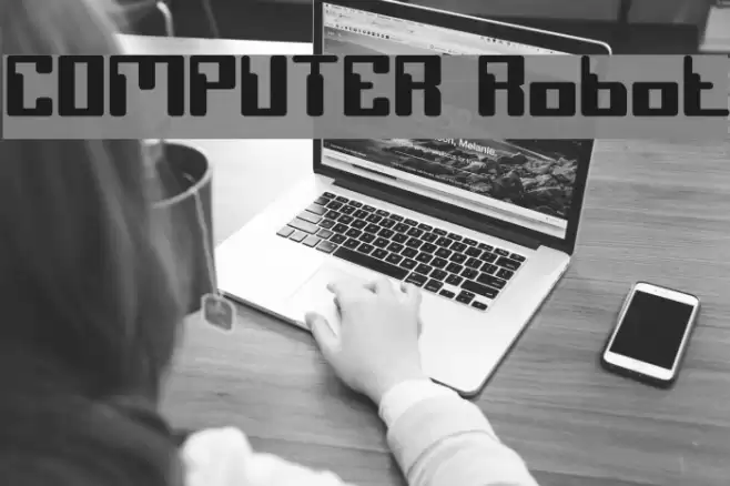 COMPUTER Robot Font examples