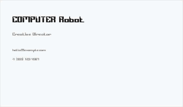 COMPUTER Robot Business Card