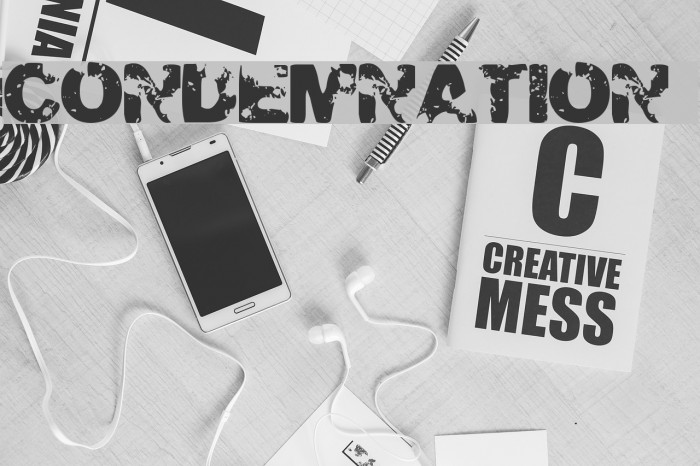 CONDEMNATION Font examples