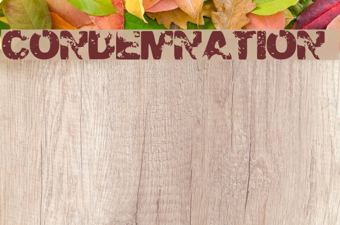 CONDEMNATION Font examples
