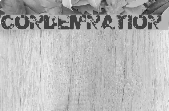 CONDEMNATION  Font examples