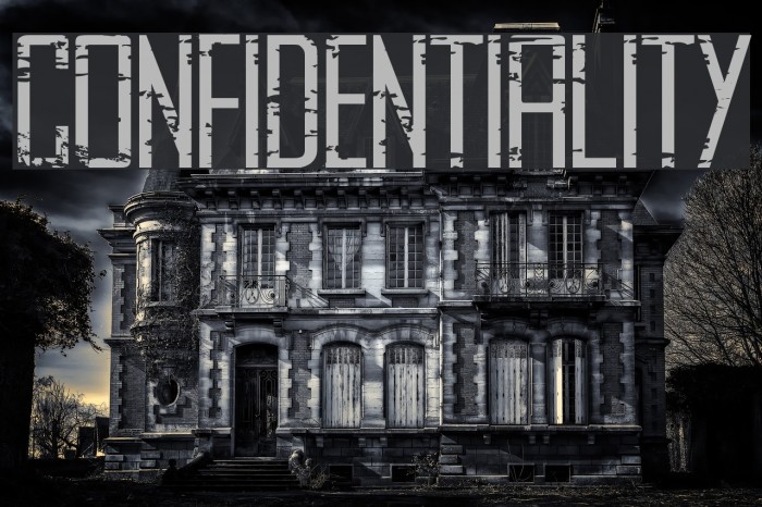CONFIDENTIALITY Font examples