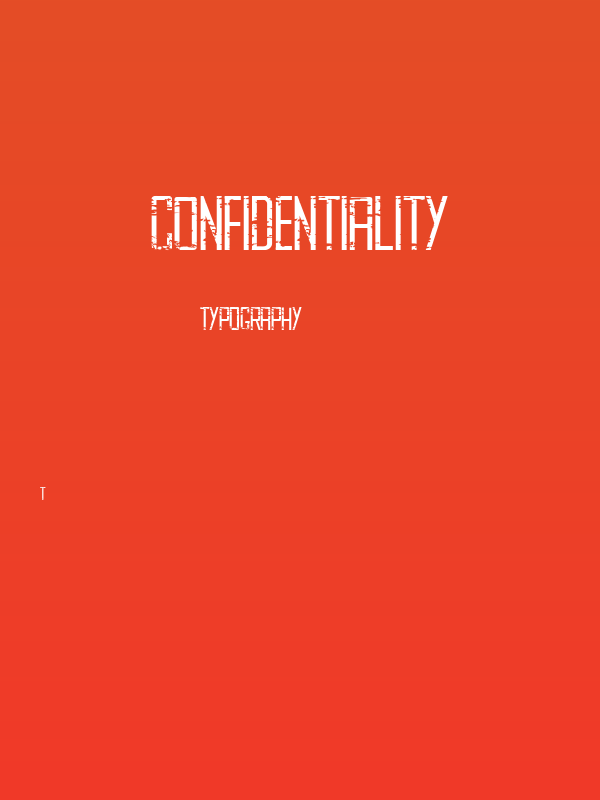 CONFIDENTIALITY Poster