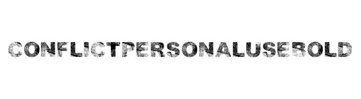 CONFLICT PERSONAL USE Bold  Free Fonts Download