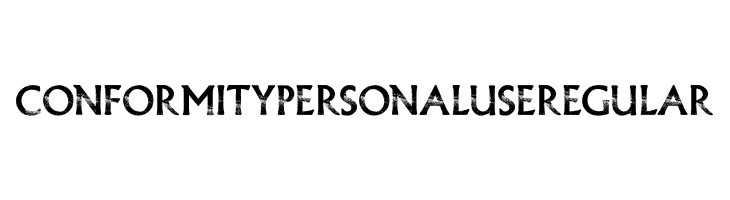 CONFORMITY PERSONAL USE Regular  baixar fontes gratis
