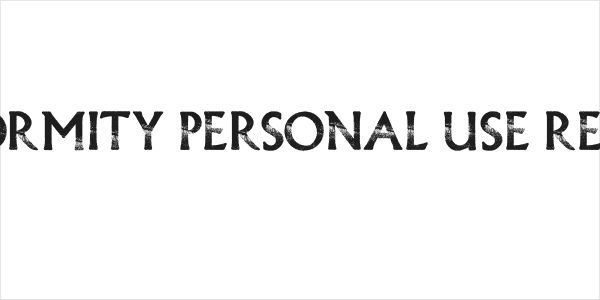 CONFORMITY PERSONAL USE Regular Logo