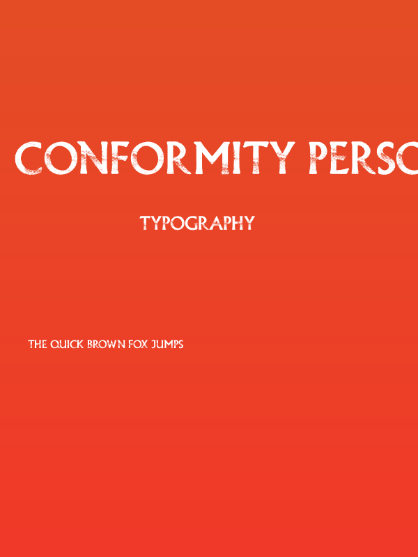 CONFORMITY PERSONAL USE Regular Poster