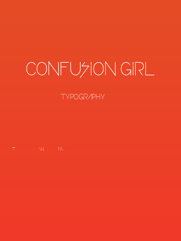 CONFUSION GIRL Poster