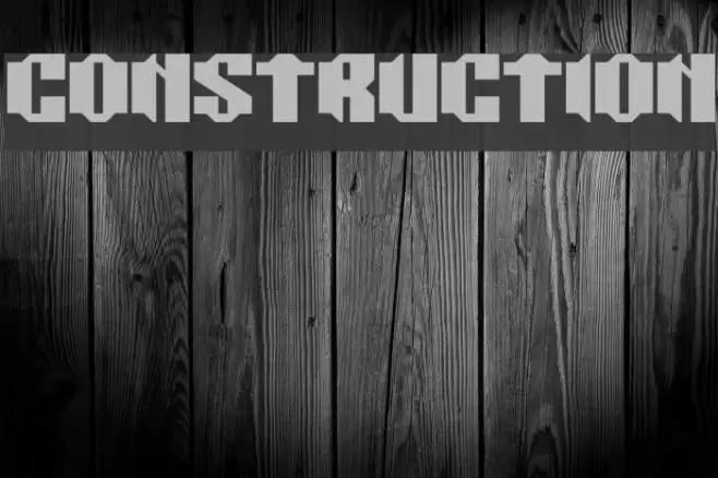CONSTRUCTION Font examples