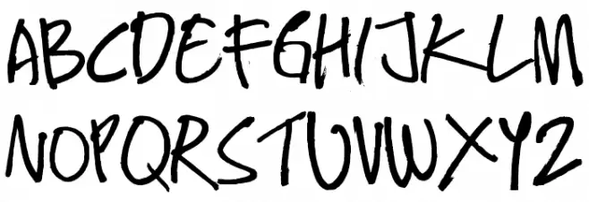CONTENG MARKER Schriftart Groß