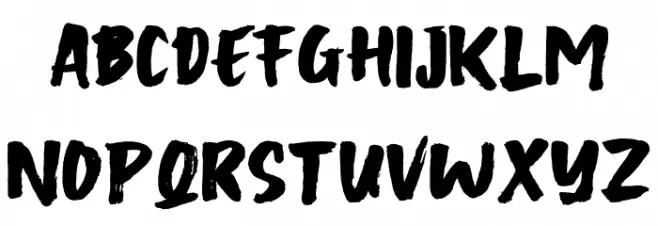 COOLERBRUSH फ़ॉन्ट लोअरकेस