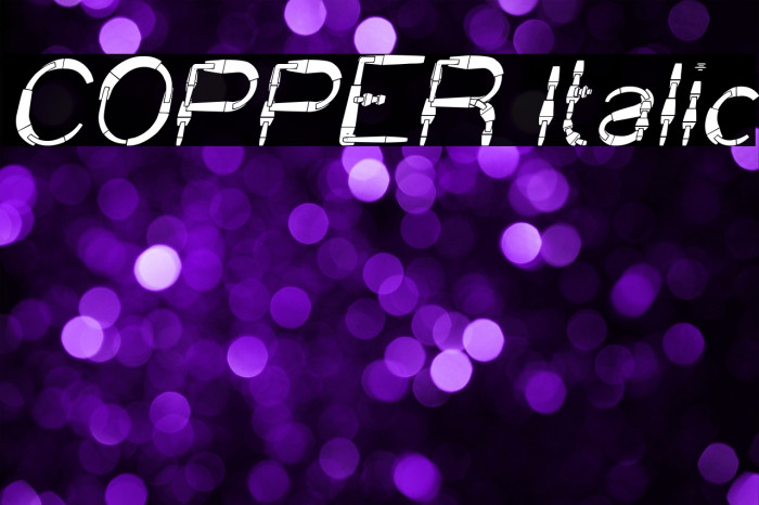 COPPER Italic Example 2