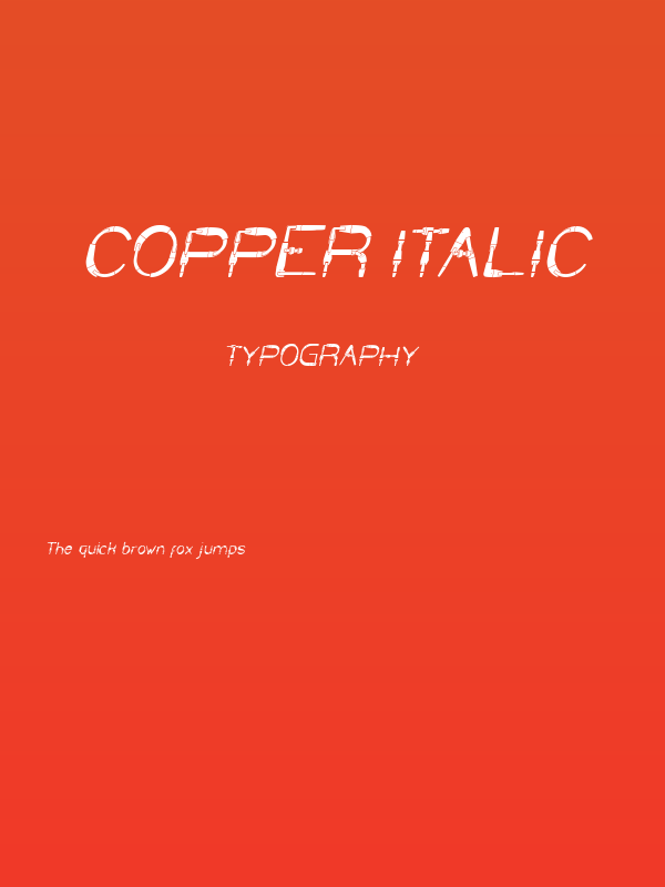 COPPER Italic Poster
