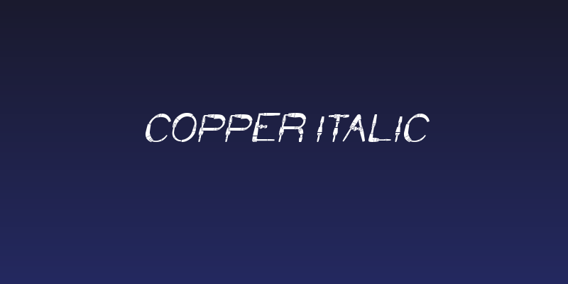COPPER Italic Social Header