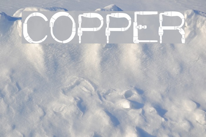 COPPER Font examples