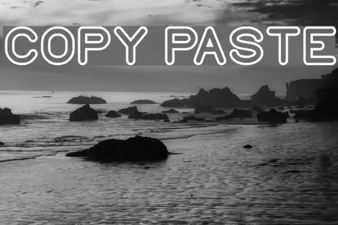 COPY PASTE Font examples