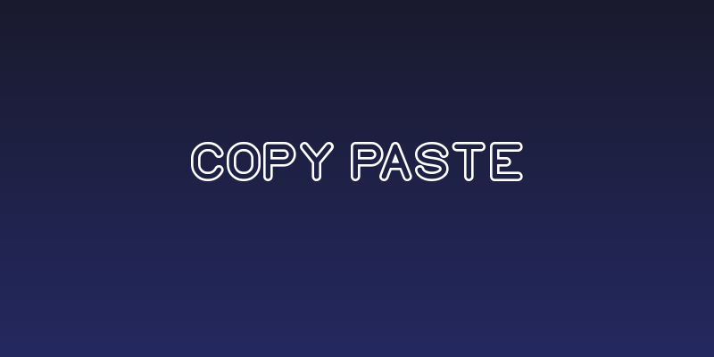 COPY PASTE Social Header