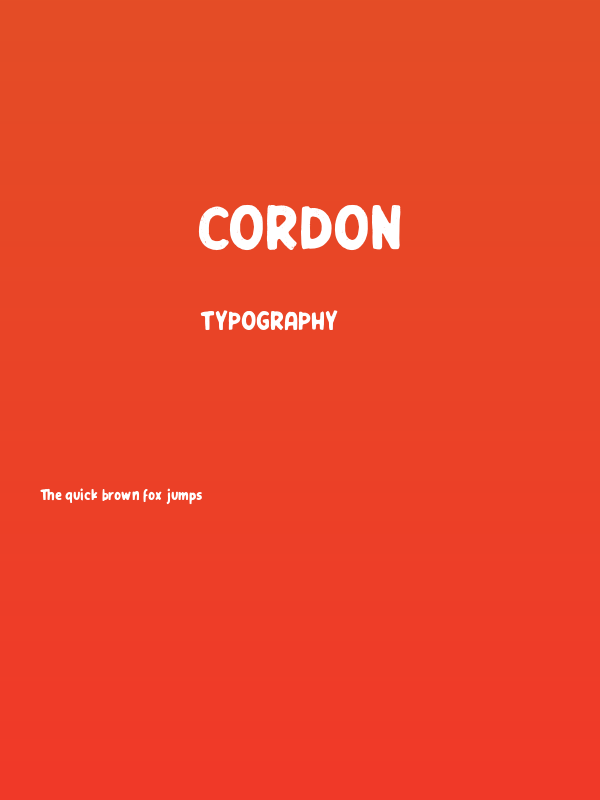 CORDON Poster