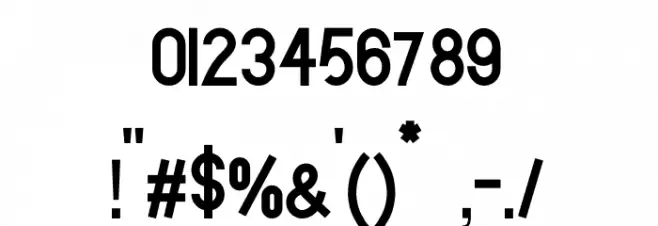 CORE Font OTHER CHARS