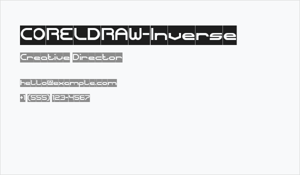 CORELDRAW-Inverse Business Card
