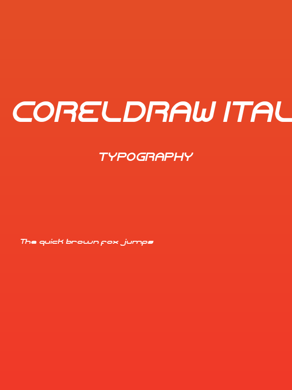 CORELDRAW Italic Poster