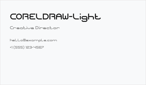 CORELDRAW-Light Business Card