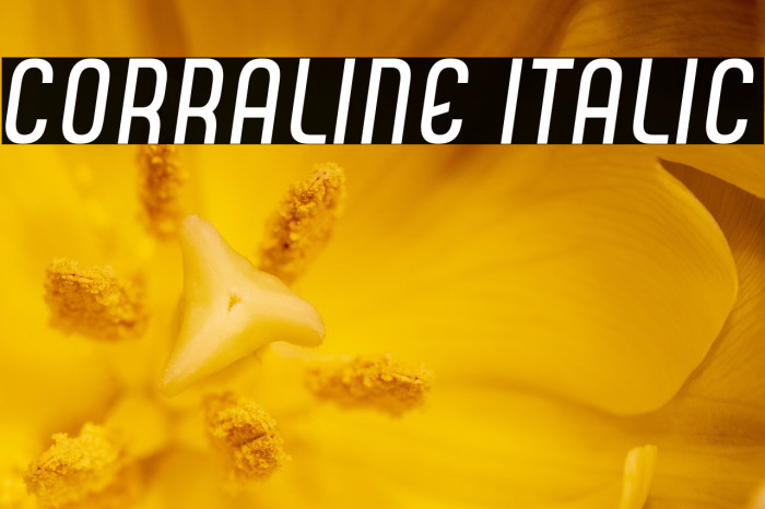 CORRALINE ITALIC Example 1