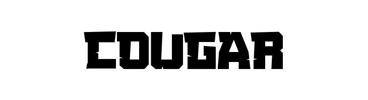 COUGAR  font caratteri gratis