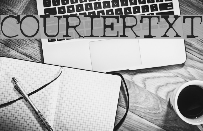 COURIERTXT Schriftart examples