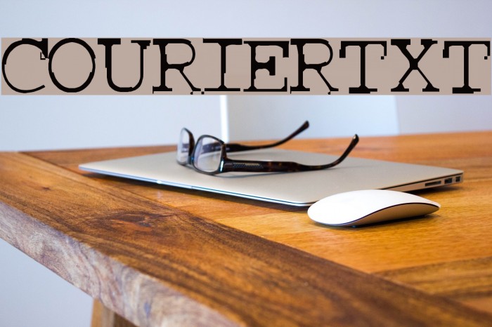 COURIERTXT Schriftart examples