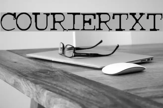 COURIERTXT Schriftart examples