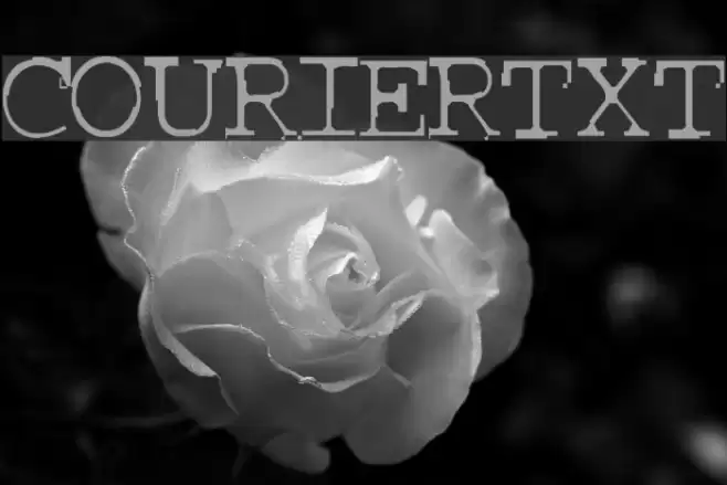COURIERTXT Schriftart examples