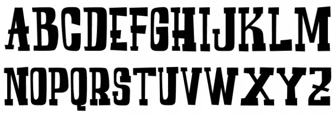 COWBOYZ フォント 大文字