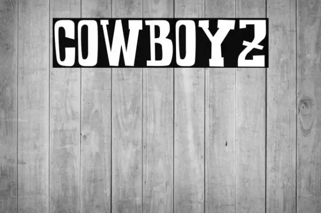 COWBOYZ Font examples