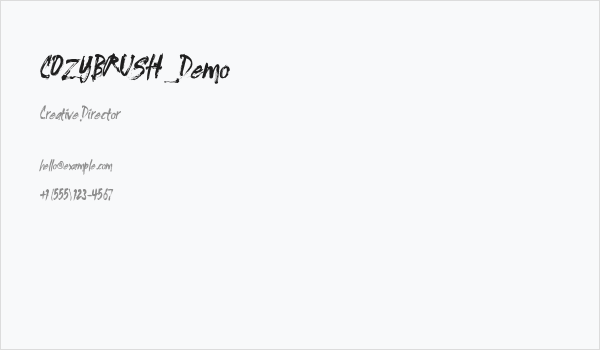 COZYBRUSH_Demo Business Card