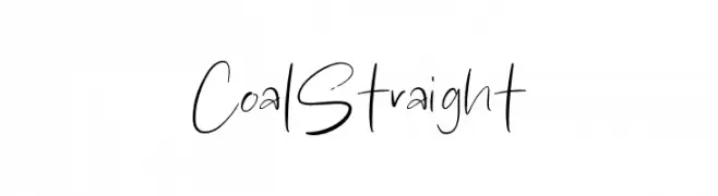 Coal Straight  baixar fontes gratis