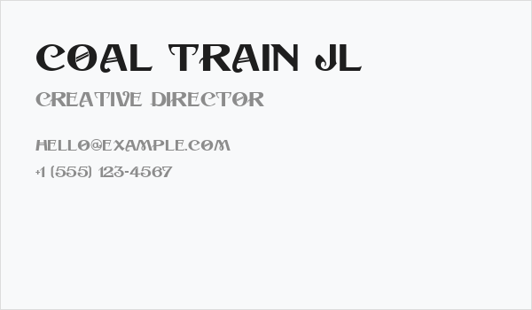 Coal Train JL Business Card