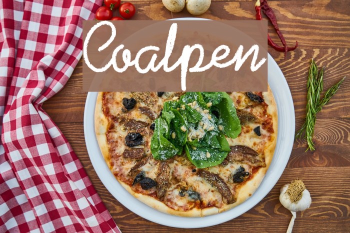 Coalpen Font examples