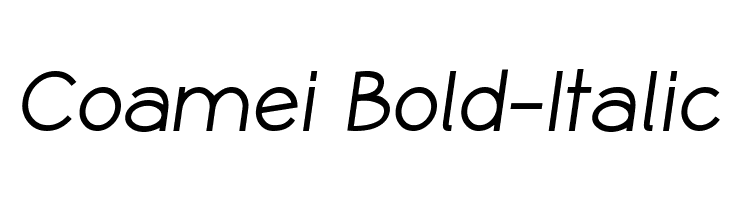 Coamei Bold-Italic  Frei Schriftart Herunterladen