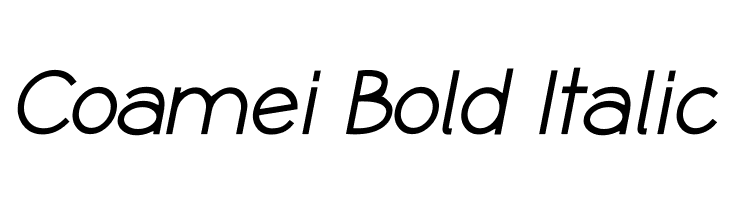 Coamei Bold Italic  免费字体下载