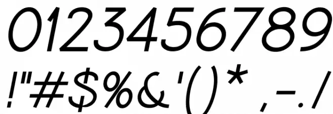 Coamei Bold Italic Font OTHER CHARS