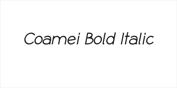Coamei Bold Italic Logo