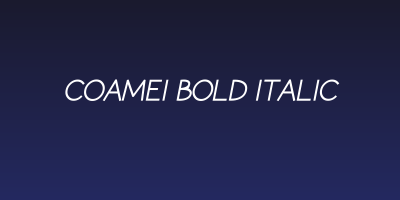 Coamei Bold Italic Social Header