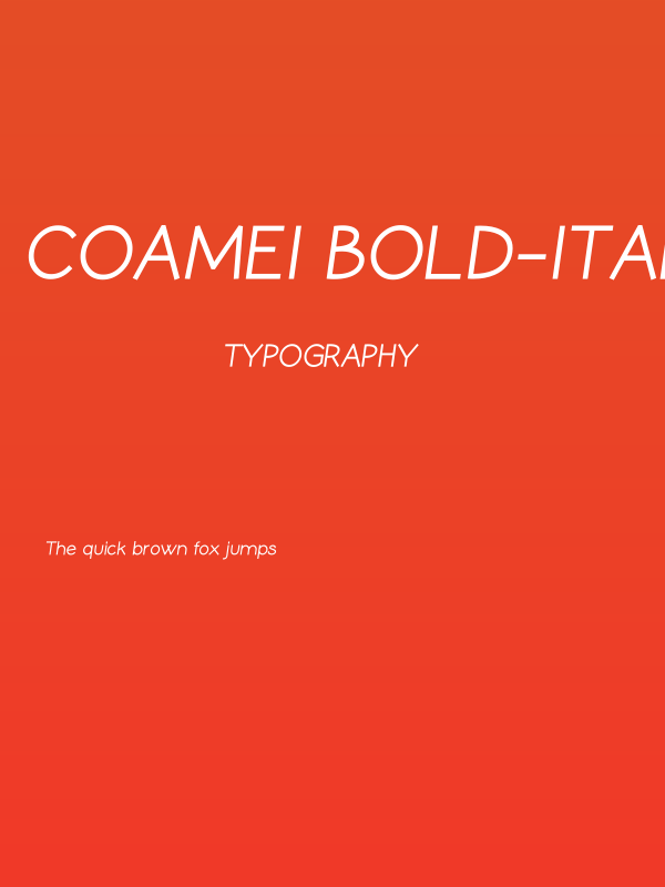 Coamei Bold-Italic Poster